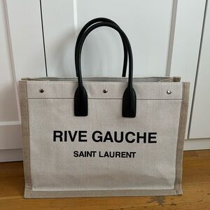 Saint Laurent rive gauche tote large. Ships in dust bag.